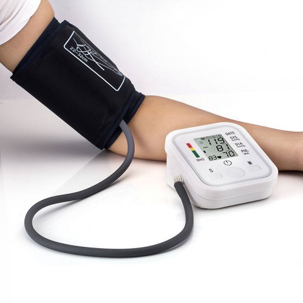 Digital Blood Pressure Monitor – Front View with LCD Screen
