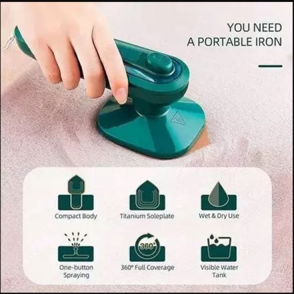 Mini Dry Iron Being Used on Clothes