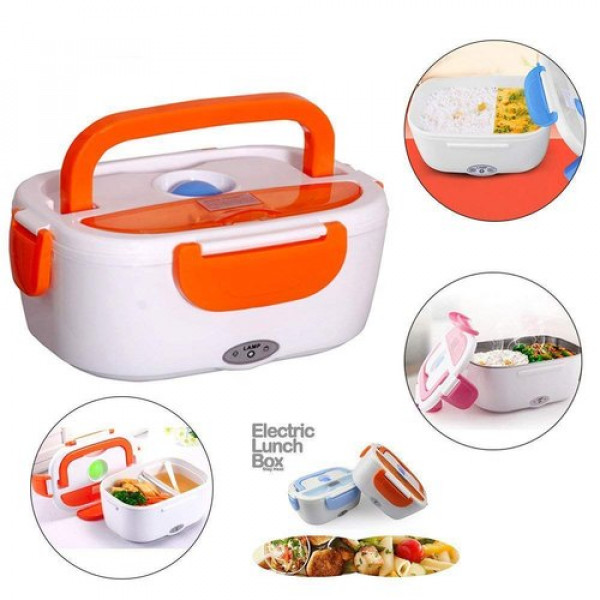 "Electric Lunch Box with Detachable Stainless Steel Container for Easy Cleaning"