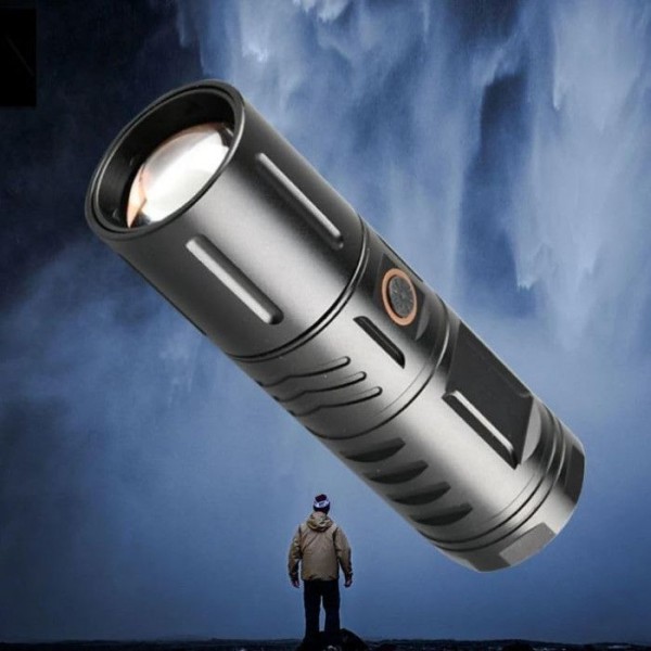 Rechargeable LED Torch Light – Long Battery Life & Strong Grip