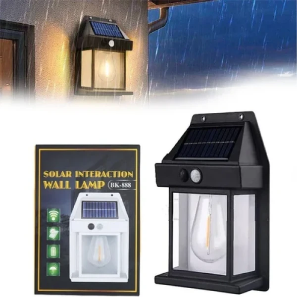 “Solar Interaction Wall Lamp – Outdoor Waterproof Motion Sensor LED Light”