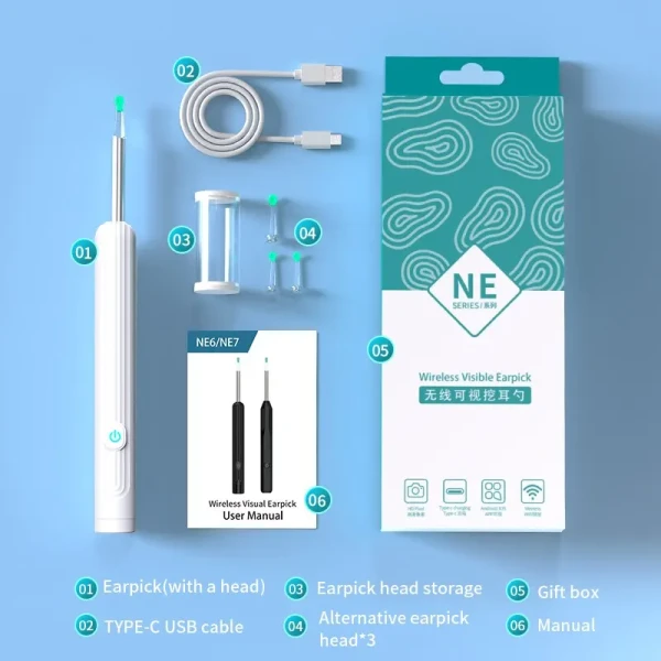 Visual Earpick Soft Silicone Tips for Safe Ear Cleaning
